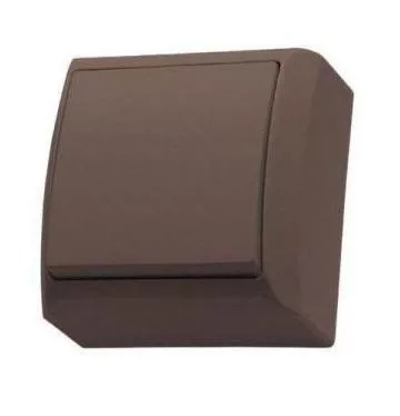 Mini falon kívüli egypólusú kapcsoló(101) barna