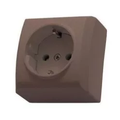 Mini falon kívüli földelt dugalj barna