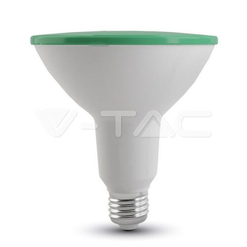 LED lámpa E27 (15W/30°) PAR38 - zöld (IP65)