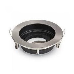   Deep- mélyített beépíthető spot lámpatest kör szálcsiszolt króm