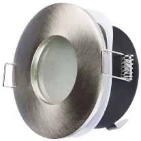   Beépíthető fix kerek spot lámpatest szálcsiszolt króm IP44