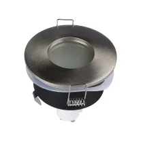  Beépíthető fix kerek spot lámpatest szálcsiszolt króm IP44
