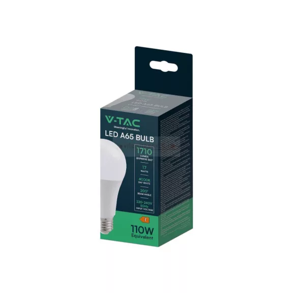 LED lámpa E27 (17W/200°) Körte, természetes fehér