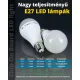 LED lámpa E27 (17W/200°) Körte, hideg  fehér