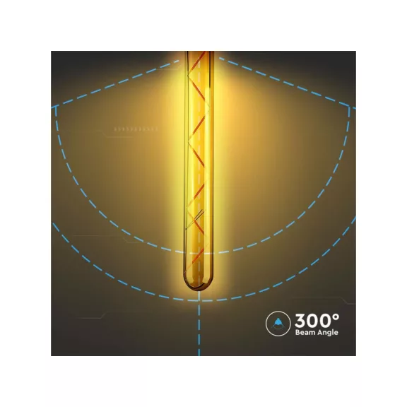 E27 LED izzó Vintage filament (7W/300°) T30 - Rúd extra meleg fehér
