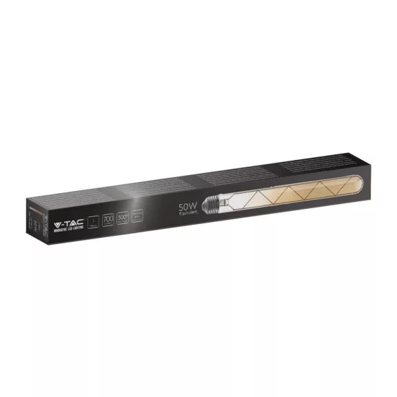 E27 LED izzó Vintage filament (7W/300°) T30 - Rúd extra meleg fehér