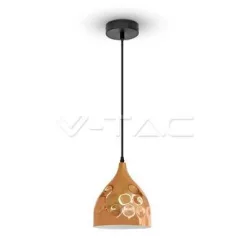   Fém csillár (E27)- 1 égős- Rose gold színű búra Bell harang forma közepes