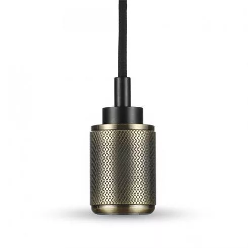- 3782 Bronz minimal csillár (E27) - fekete vezetékkel