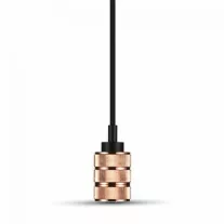 3782 Rosegold csillár (E27) fekete vezetékkel