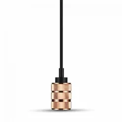 3782 Rosegold csillár (E27) fekete vezetékkel