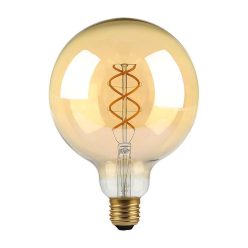   E27 LED izzó Vintage filament (4.8W/300°) G125 Spirál - extra meleg fehér