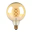 E27 LED izzó Vintage filament (4.8W/300°) G125 Spirál - extra meleg fehér