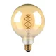 E27 LED izzó Vintage filament (4.8W/300°) G125 Spirál - extra meleg fehér