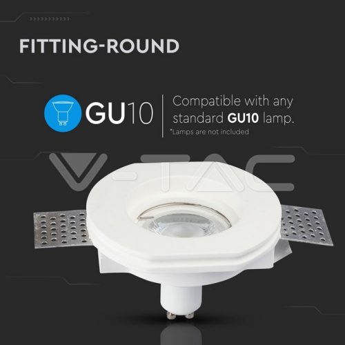 Gipsz spot lámpatest, gipszkarton síkba építhető (R-2)