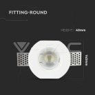 Gipsz spot lámpatest, gipszkarton síkba építhető (R-2)