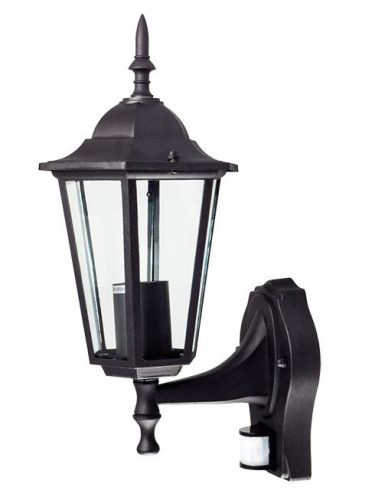 Bolive Up oldalfali lámpatest, E27, fekete mozgásérzékelős