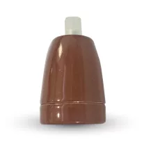 Színes porcelán foglalat E27 barna
