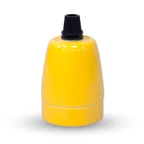 Színes porcelán foglalat E27 sárga
