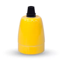 Színes porcelán foglalat E27 sárga