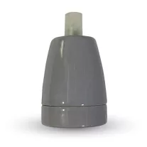 Színes porcelán foglalat E27 szürke