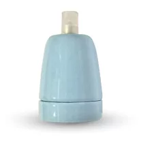 Színes porcelán foglalat E27 kék