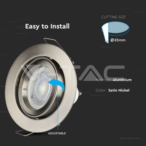 Billenthető Olcsó kör alakú spot lámpatest, mattkróm