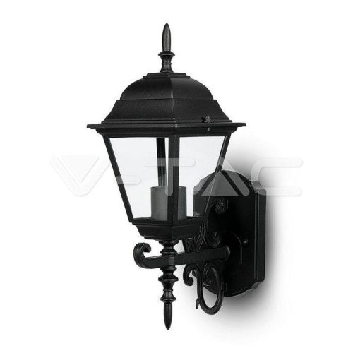 Damas-S oldalfali lámpatest, E27, fekete