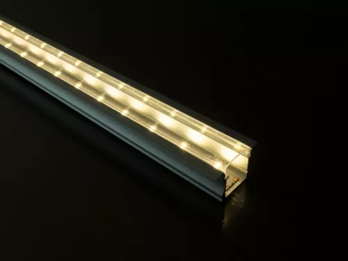 Alumínium profil Led szalaghoz Recessed-2, átlátszó búrával