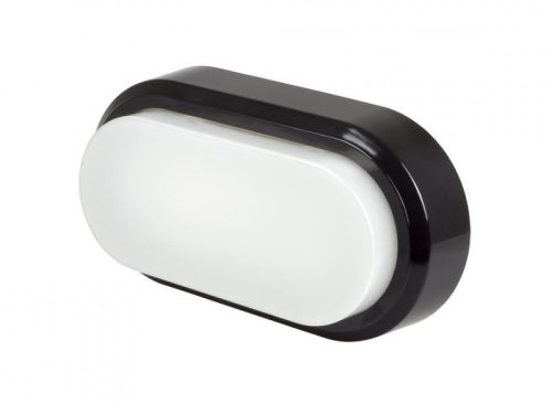 Opál mennyezeti LED lámpa 8W fekete IP54 meleg fehér