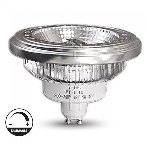 LED lámpa AR111 dimmelhető  12W  40° 230V természetes fehér