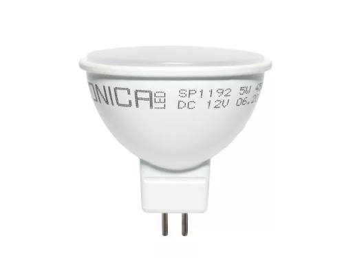 LED lámpa Gu-5.3 MR-16 12V 5W meleg fehér Op.
