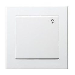 Sonata nyomókapcsoló lámpajellel Fehér