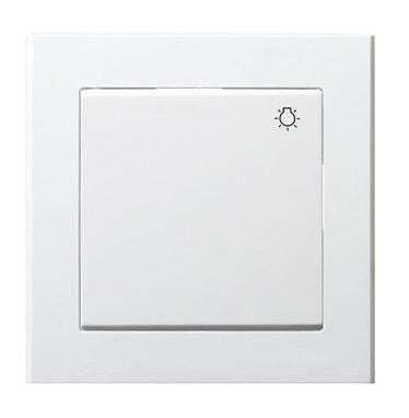 Sonata nyomókapcsoló lámpajellel Fehér