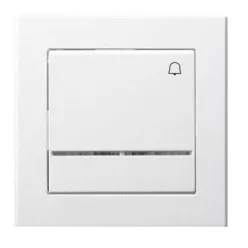 Sonata nyomókapcsoló csengőjellel jelzőfényes Fehér