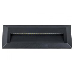   Lépcsővilágító StepLight-Q LED lámpa 3W - téglalap - fekete - meleg fehér