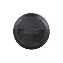   Lépcsővilágító StepLight-S LED lámpa 2W - kör - fekete - meleg fehér