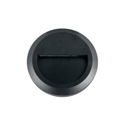   Lépcsővilágító StepLight-R LED lámpa 2W - kör - fekete - természetes fehér