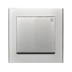 Sonata nyomókapcsoló lámpajellel Ezüst