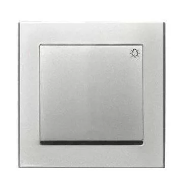 Sonata nyomókapcsoló lámpajellel Ezüst