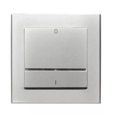 Sonata kétpólusú nyomókapcsoló jelzőfényes Ezüst