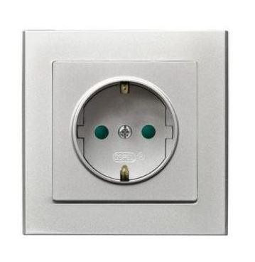 Sonata földelt dugalj gyermekvédelemmel Ezüst