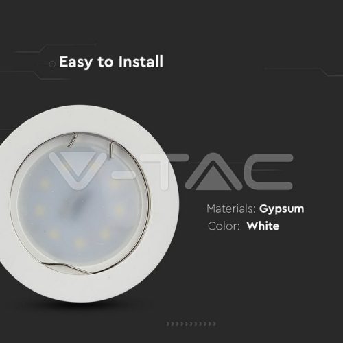 Gipsz spot lámpatest, falon kívüli, kör, fehér