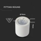 Gipsz spot lámpatest, falon kívüli, kör, fehér