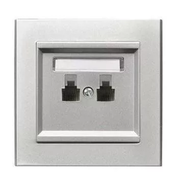 Sonata dupla telefoncsatlakozó Ezüst