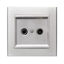 Sonata TV csatlakozó átmenő 14dB Ezüst