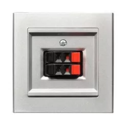   Sonata dupla hangszóró-csatlakozóaljzat - csiptetős Ezüst