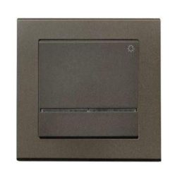   Sonata nyomókapcsoló lámpajellel jelzőfényes Csokoládé