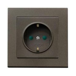 Sonata földelt dugalj gyermekvédelemmel Csokoládé