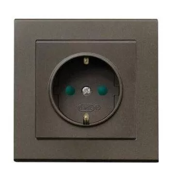 Sonata földelt dugalj gyermekvédelemmel Csokoládé