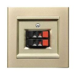   Sonata dupla hangszóró-csatlakozóaljzat - csiptetős Pezsgőarany